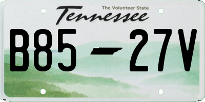 TN license plate B8527V