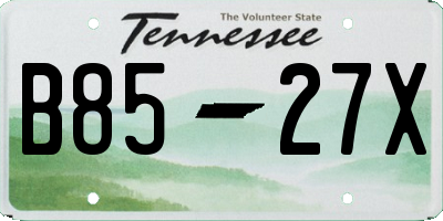 TN license plate B8527X