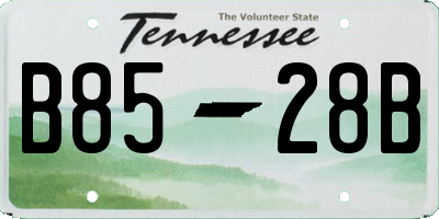 TN license plate B8528B