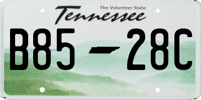 TN license plate B8528C