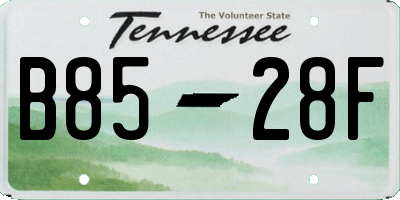 TN license plate B8528F
