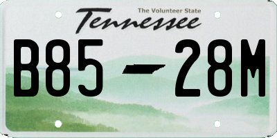 TN license plate B8528M