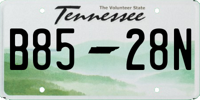 TN license plate B8528N
