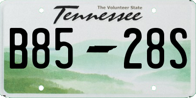 TN license plate B8528S