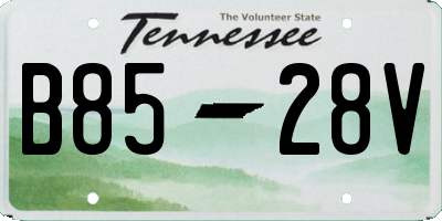 TN license plate B8528V