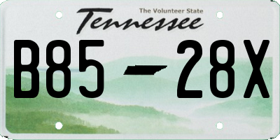 TN license plate B8528X