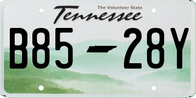TN license plate B8528Y