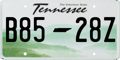 TN license plate B8528Z