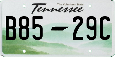 TN license plate B8529C