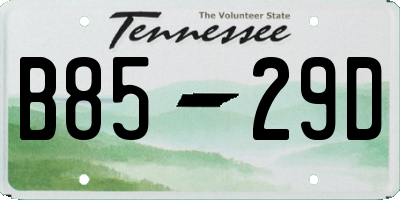 TN license plate B8529D