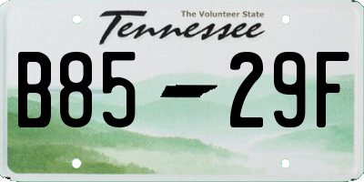 TN license plate B8529F