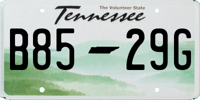 TN license plate B8529G