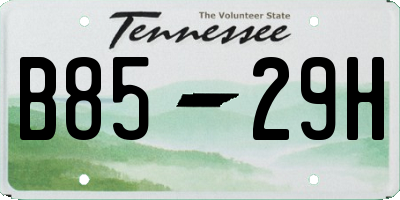 TN license plate B8529H