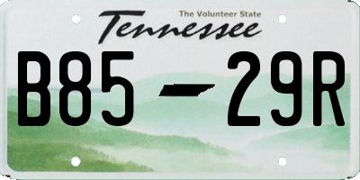TN license plate B8529R