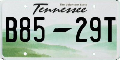 TN license plate B8529T