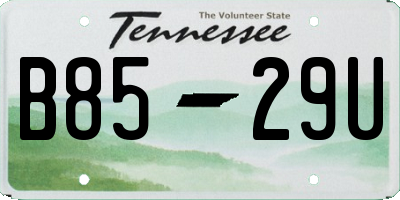 TN license plate B8529U