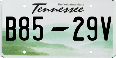 TN license plate B8529V