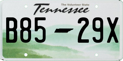 TN license plate B8529X
