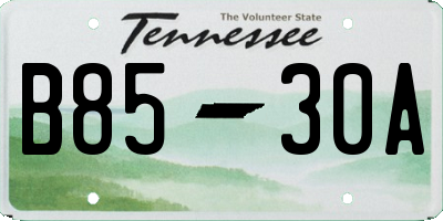TN license plate B8530A