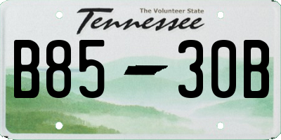 TN license plate B8530B