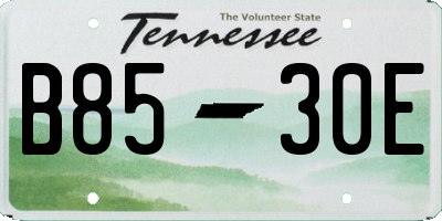 TN license plate B8530E
