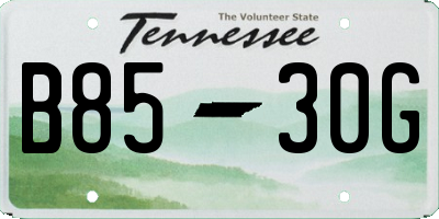 TN license plate B8530G