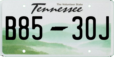 TN license plate B8530J
