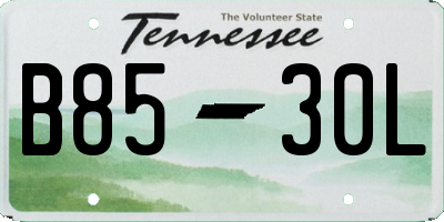 TN license plate B8530L