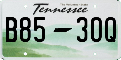 TN license plate B8530Q