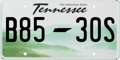 TN license plate B8530S