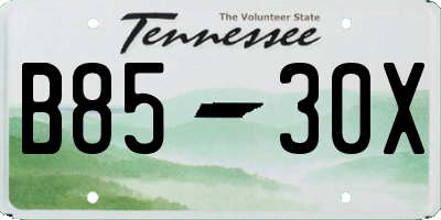 TN license plate B8530X