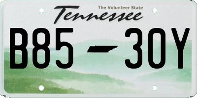 TN license plate B8530Y