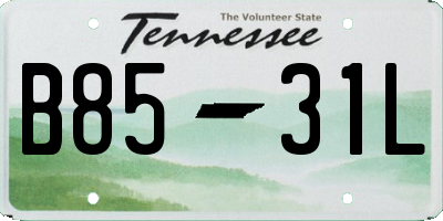TN license plate B8531L