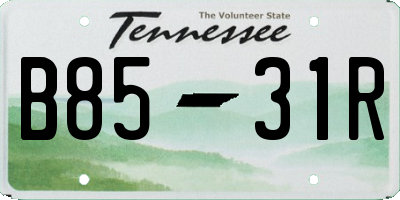 TN license plate B8531R