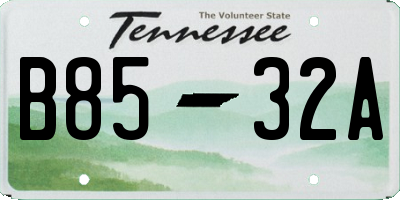 TN license plate B8532A