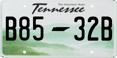 TN license plate B8532B