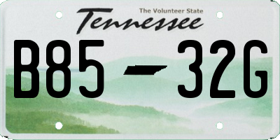 TN license plate B8532G