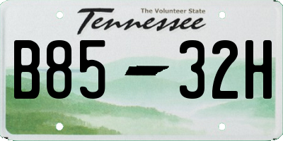 TN license plate B8532H