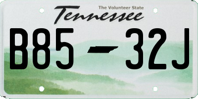 TN license plate B8532J
