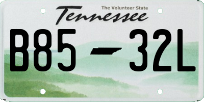 TN license plate B8532L