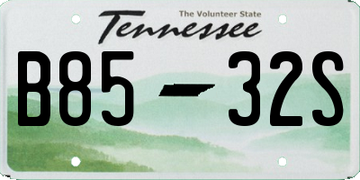 TN license plate B8532S