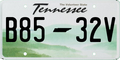 TN license plate B8532V