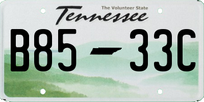 TN license plate B8533C