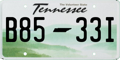TN license plate B8533I