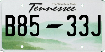TN license plate B8533J