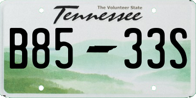 TN license plate B8533S