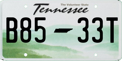 TN license plate B8533T