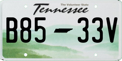 TN license plate B8533V