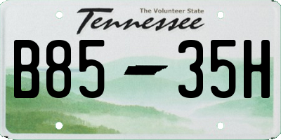 TN license plate B8535H