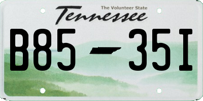 TN license plate B8535I